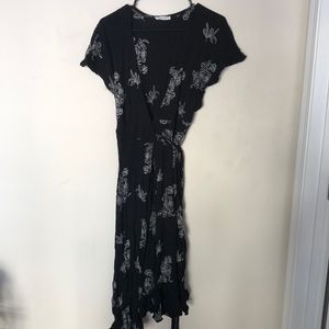 Black wrap dress